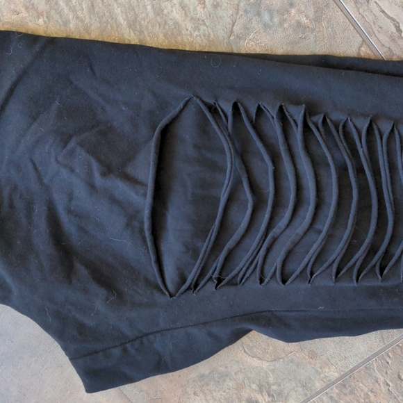 Slashed front black leggings - Picture 6 of 6